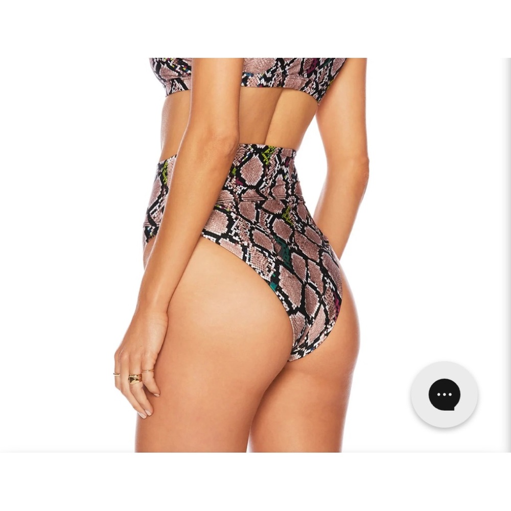 NWT Beach Riot Highway high rise bottom Jeweled Python
